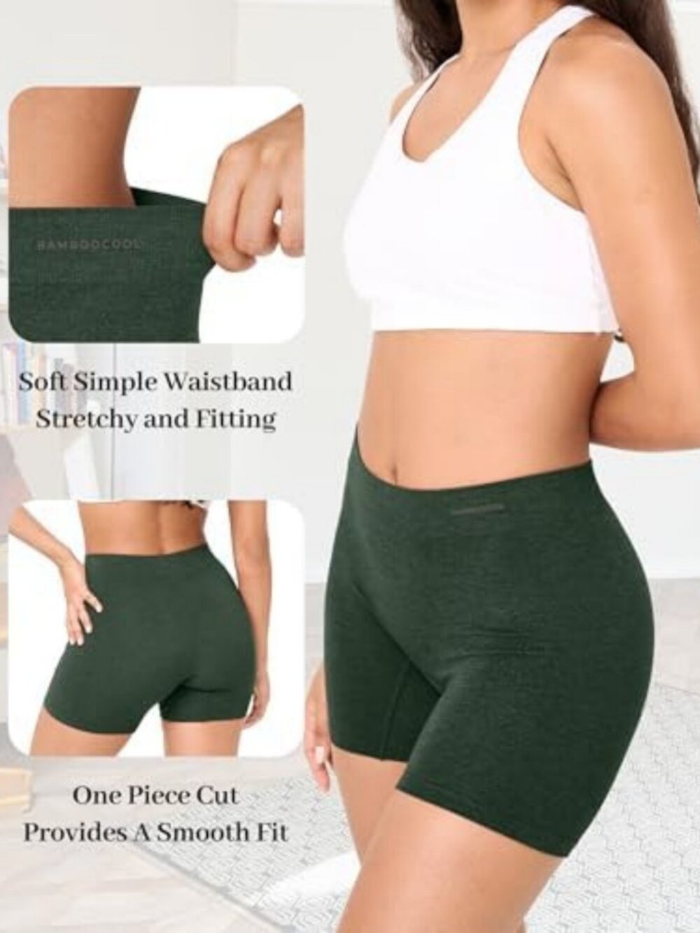Bamboo Cool Women's Boyshorts - Anti-Chafing Boxer Briefs, Soft & Breathable - Picture 3 of 6